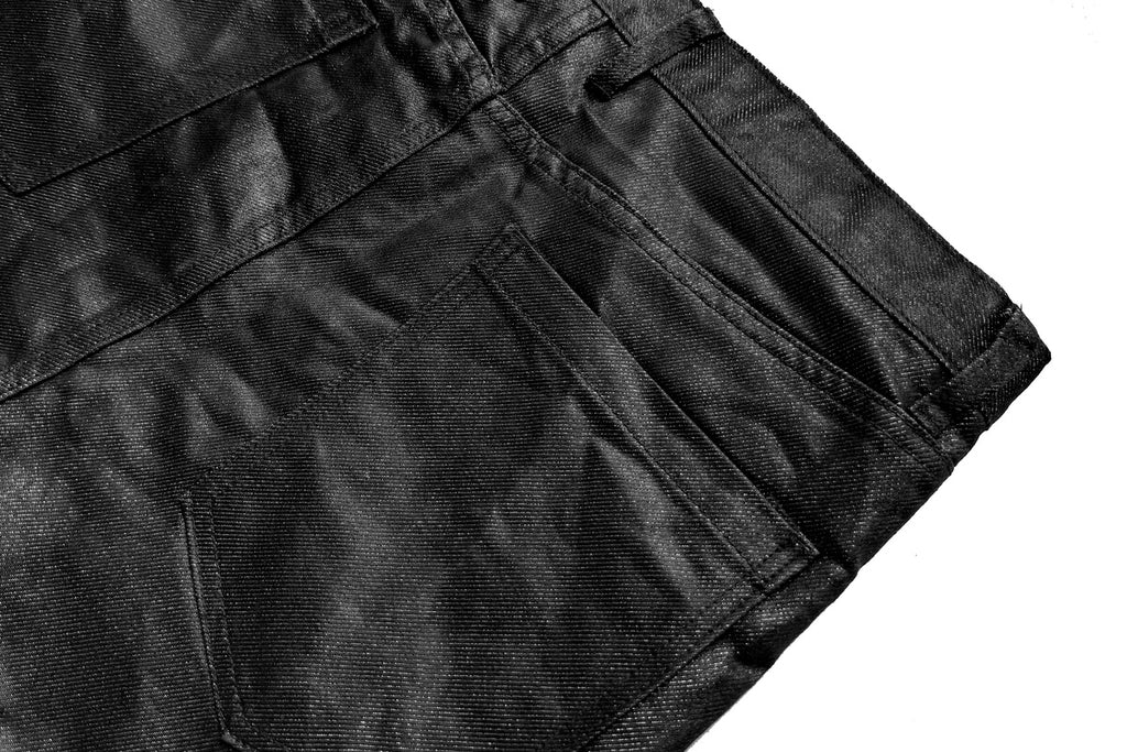 Cinder Vein Silver Thread Pocket Zipper Flared Pants