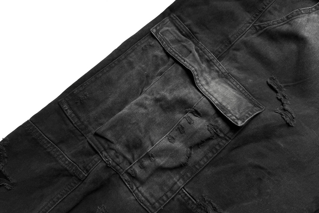 Cinder Vein Distressed Pocket Shorts