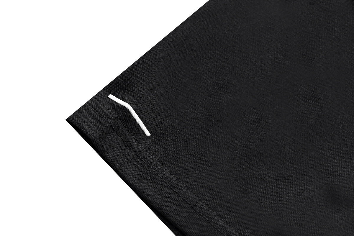 Cinder Vein Slim Fit Basic T-Shirt with Embroidered Cuffs