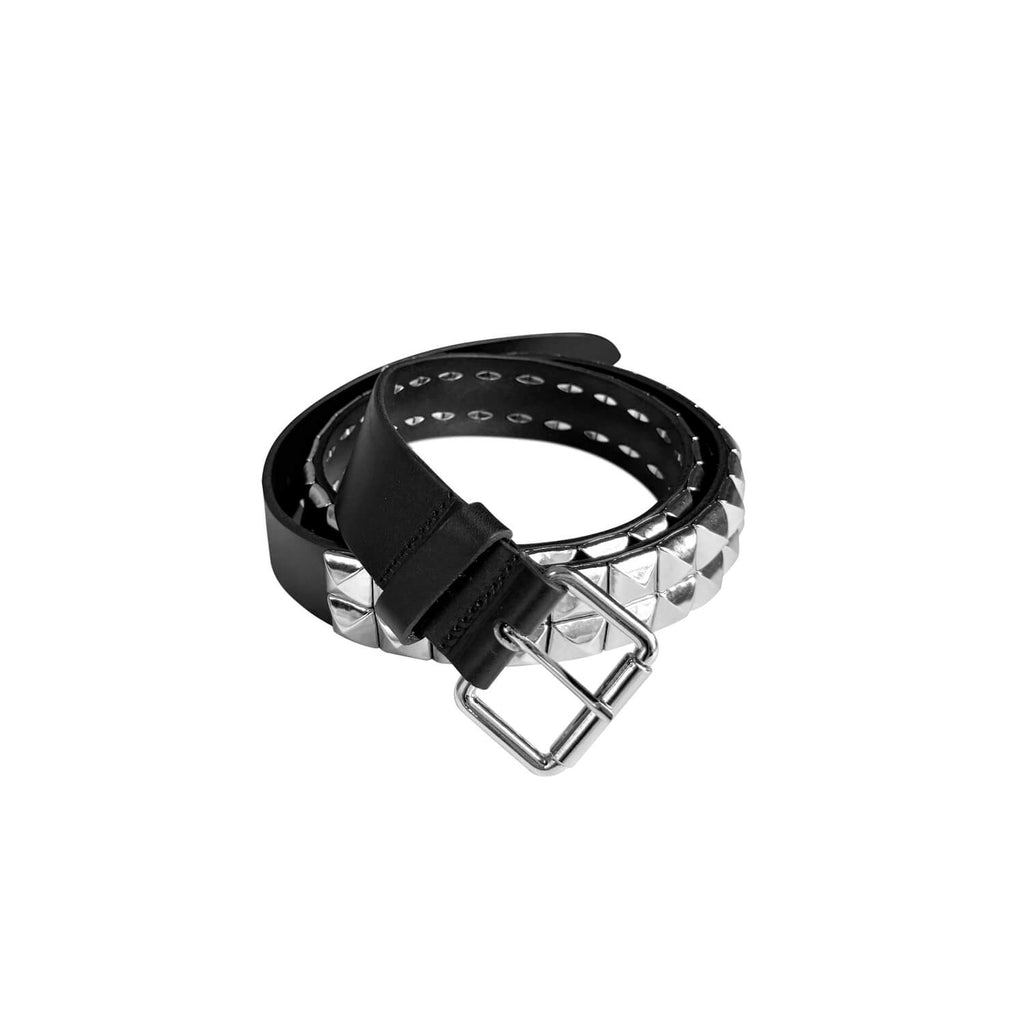 Riveted Roller Buckle Leather Belt