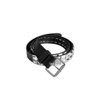 Riveted Roller Buckle Leather Belt