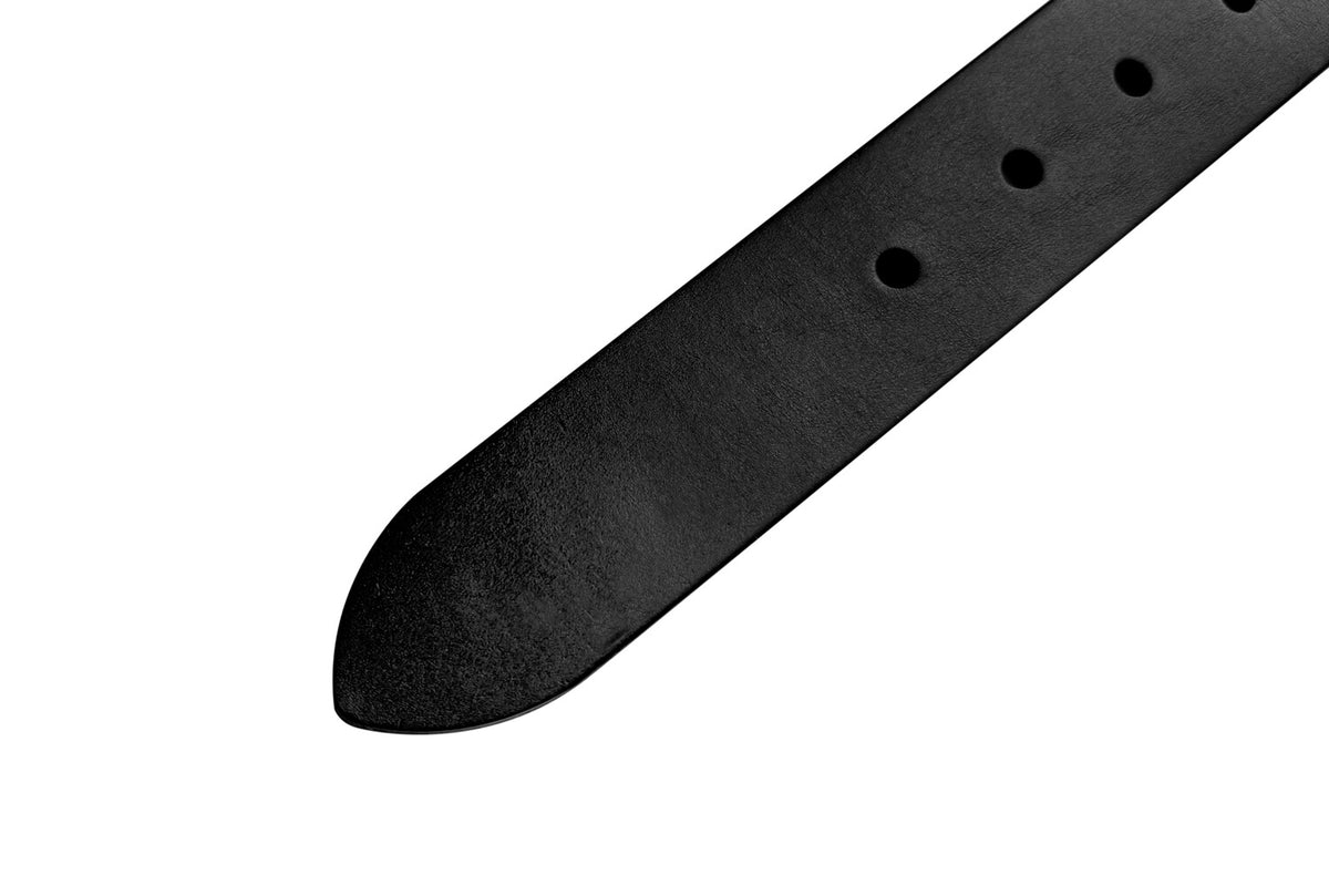 Riveted Roller Buckle Leather Belt