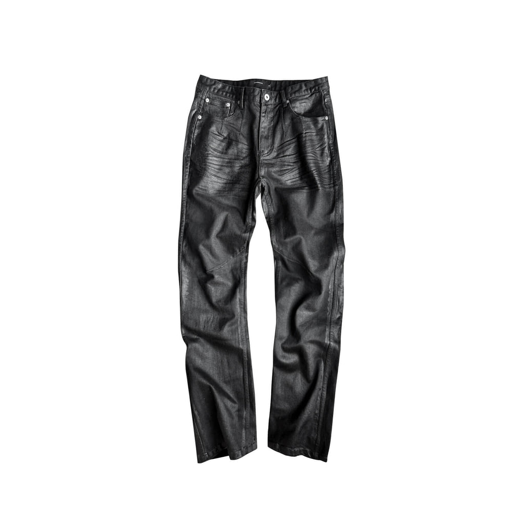 Cinder Vein Whiskered Pleated Stretch Jeans