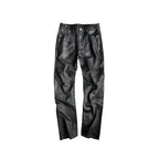 Cinder Vein Whiskered Pleated Stretch Jeans