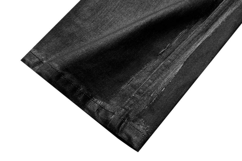 Cinder Vein Whiskered Pleated Stretch Jeans