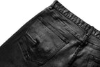 Cinder Vein Whiskered Pleated Stretch Jeans
